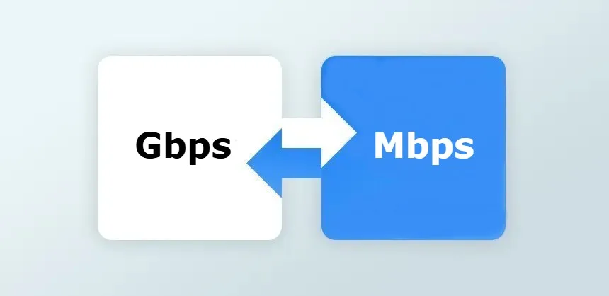 Gbps to Mbps Converter