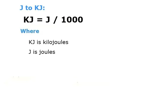 Joules to KiloJoules Converter