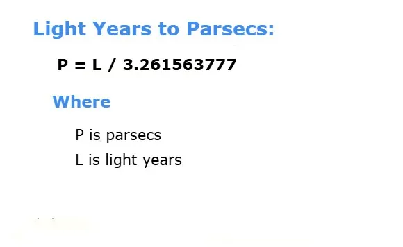 Light Years to Parsecs Converter