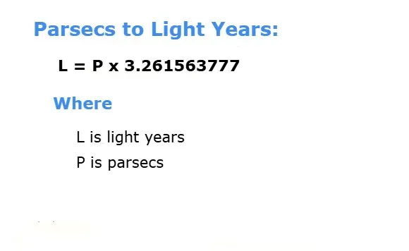 Parsecs to Light Years Converter